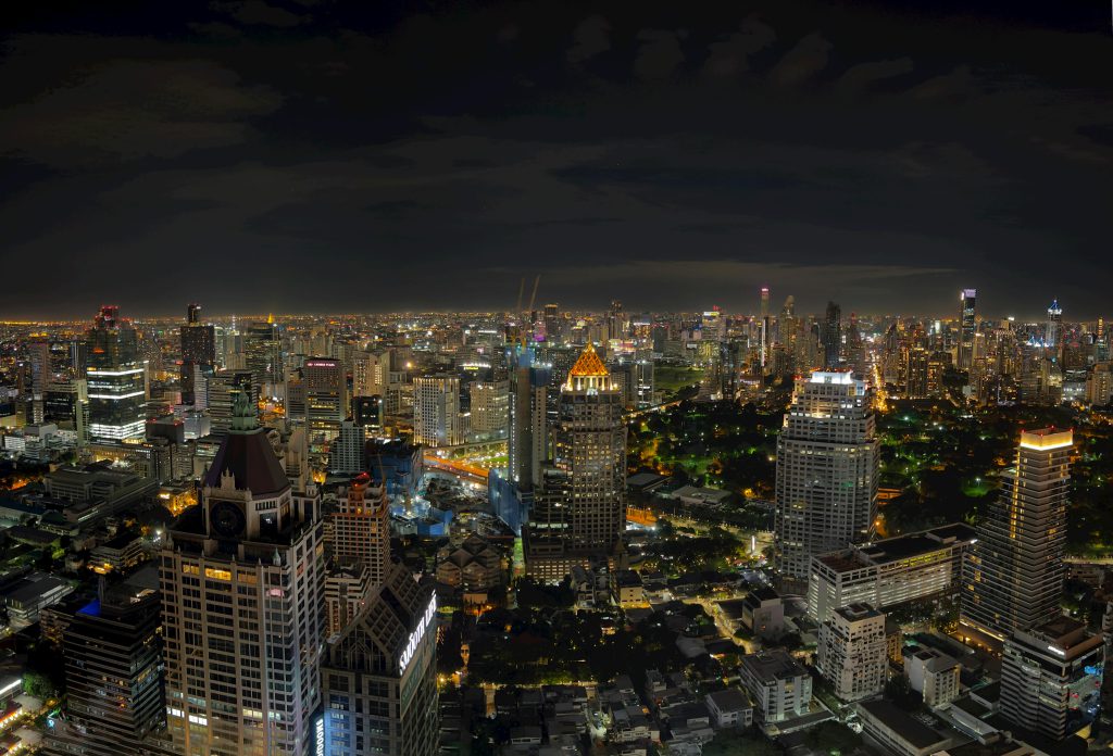 Bangkok skyline at night