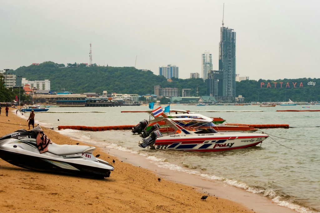Pattaya beach and pattaya jet ski