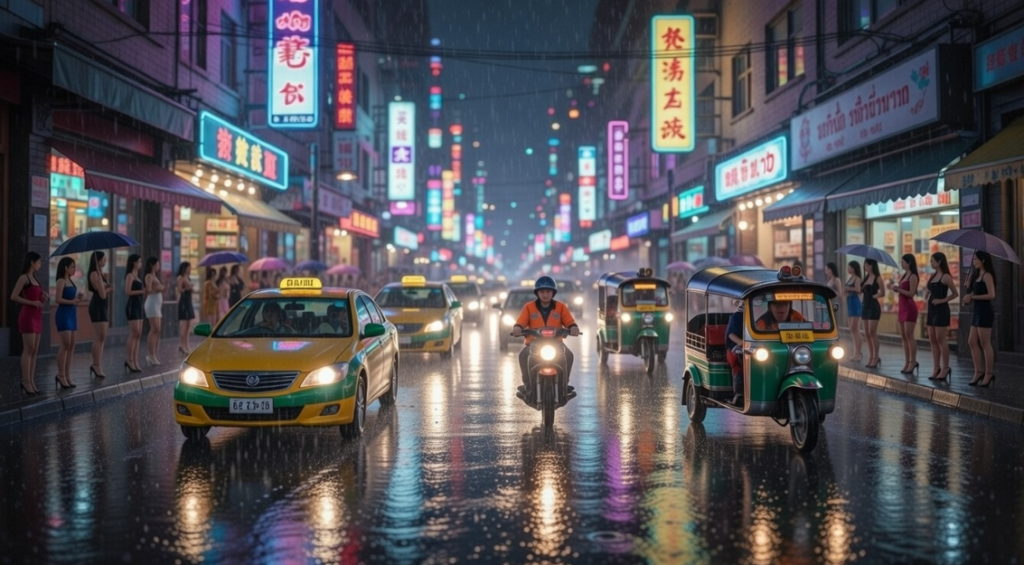Bangkok night time street