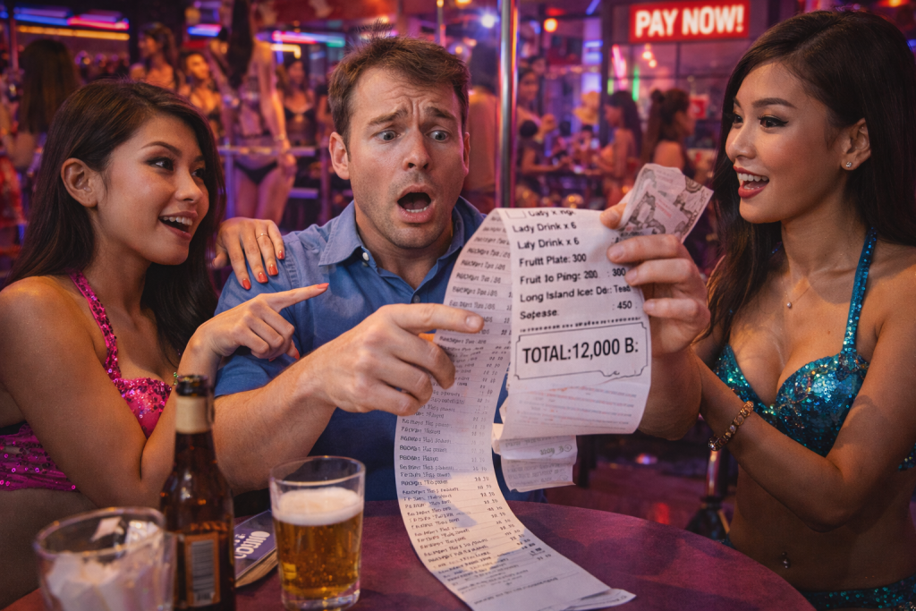 Getting overcharge for drinks in a Bangkok gogo bar