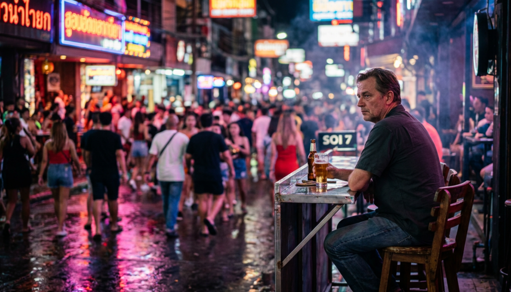Lonely foreigner in Pattaya