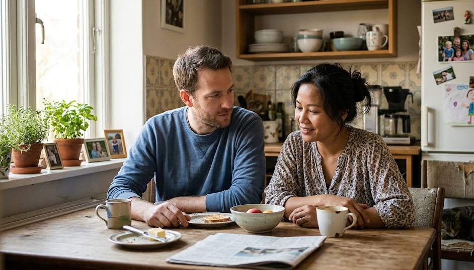 Foreigner and thai woman growing old together.