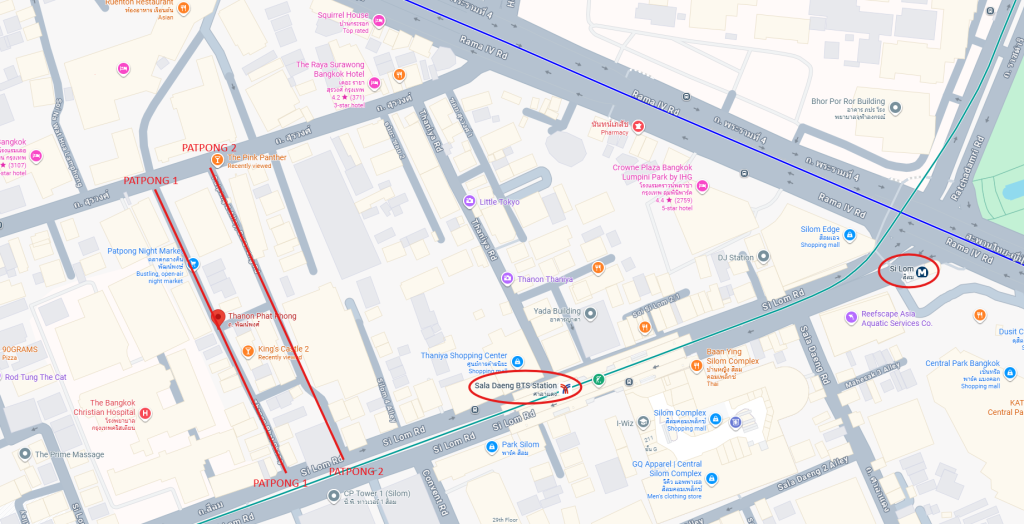 Patpong location and hot to get there